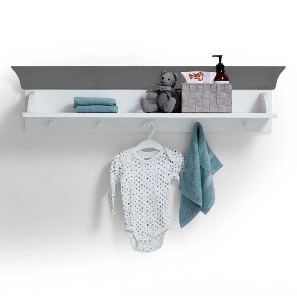 Life Meubles Wandhängeregal für Babyzimmer Weiß Kiefer massiv