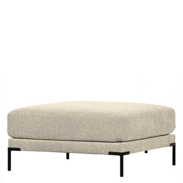 Basilicana Polsterhocker Beige mit Vierfußgestell aus Metall 100 cm breit