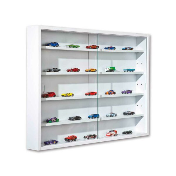 TopDesign Sammler Wandvitrine in Weiß 80 cm breit