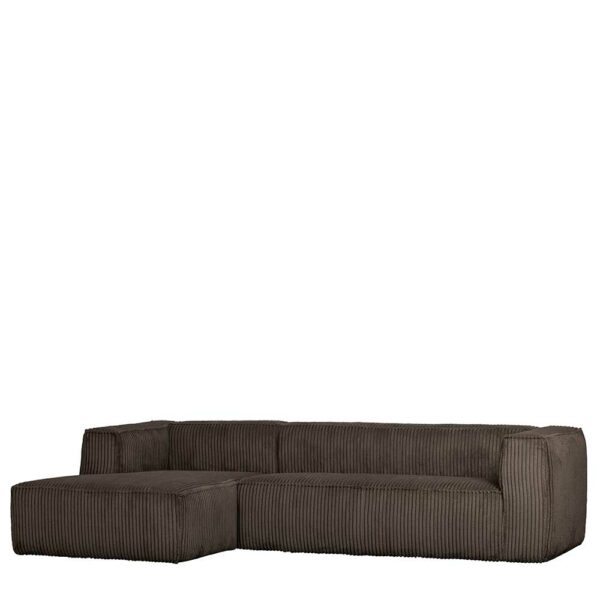 Basilicana L Sofa in Cord Schlammfarben vier Sitzplätzen