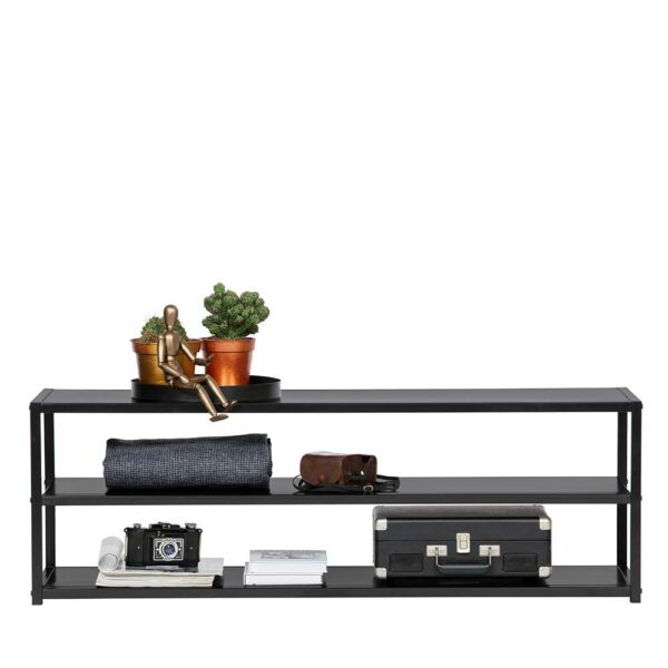 Basilicana TV Bank in Schwarz 120 cm breit