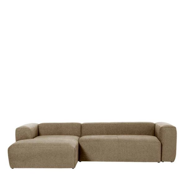 4Home Sofaecke in Beige Chenille 300 cm breit