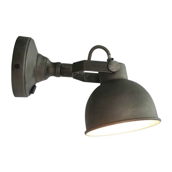 Möbel Exclusive Deko Wandlampe in Grau Metall