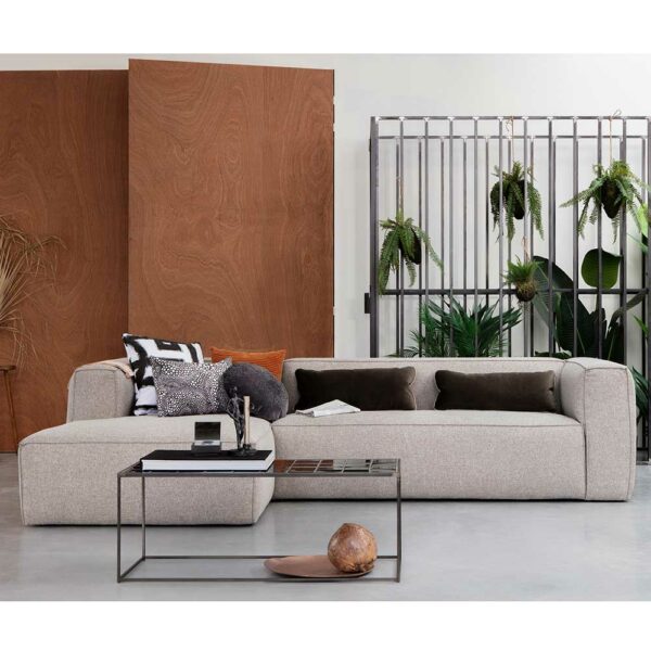 Basilicana Sofaecke in Hellgrau Webstoff 305 cm breit