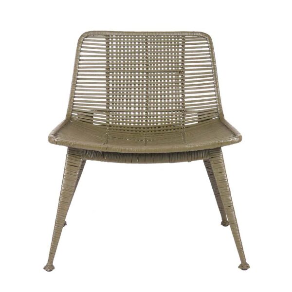 Möbel Exclusive Lounge Stuhl in Khaki Rattan