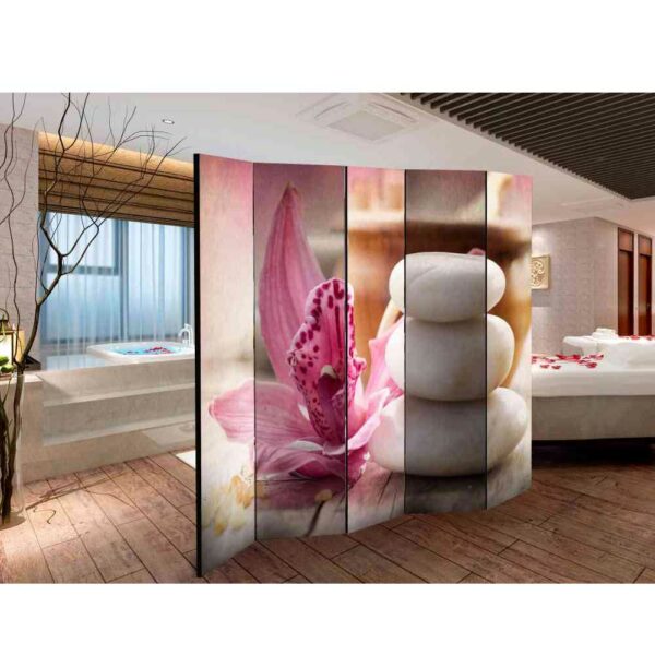 4Home Spanische Wand im Spa Design Grau und Pink