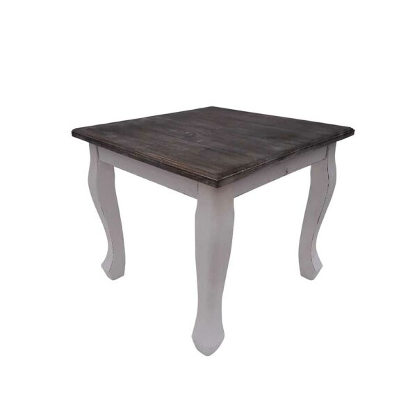 Doncosmo Quadratischer Beistelltisch im Shabby Chic Design Tanne Massivholz