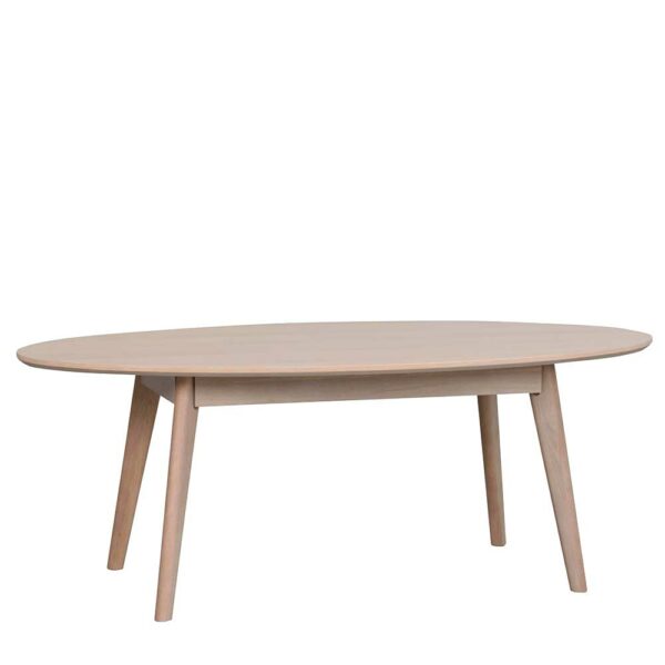 TopDesign Wohnzimmertisch mit Eiche furniert oval