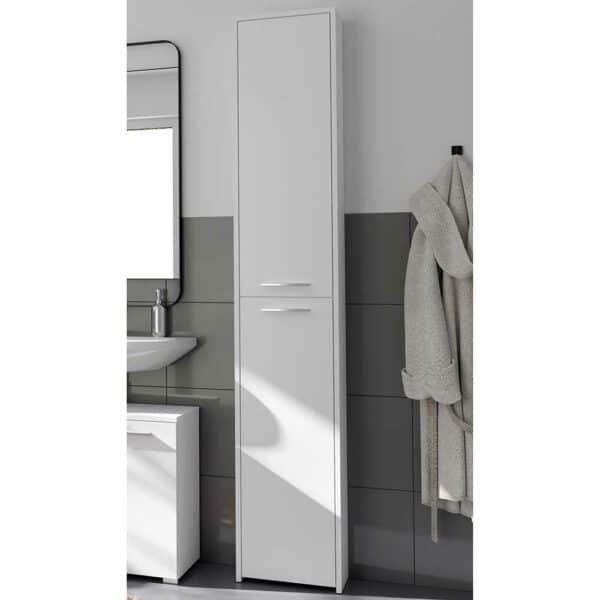 Möbel4Life Badseitenschrank mit zwei Drehtüren 189 cm hoch - 34 cm breit