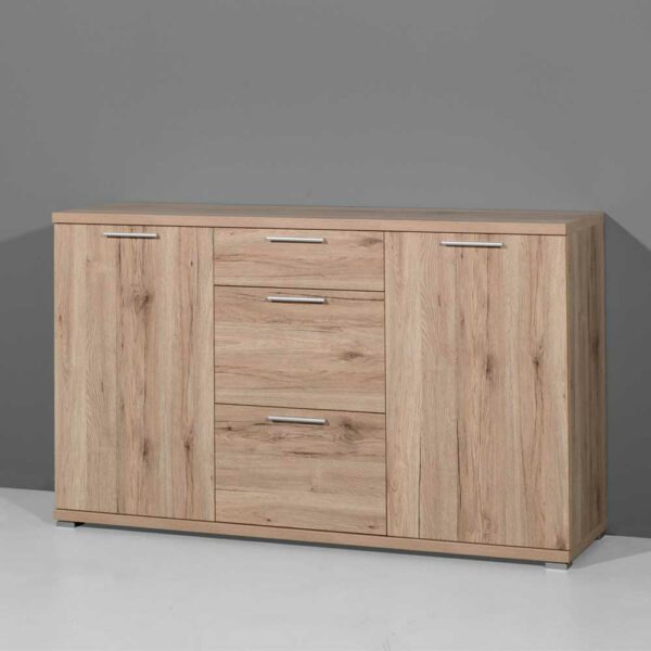 Möbel Exclusive Sideboard mit Metallgriffen Touchwood Dekor