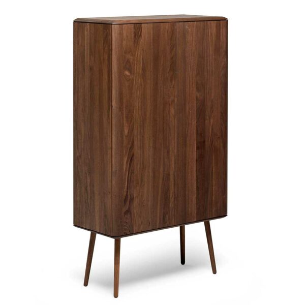 Natura Classico Wohnzimmer Highboard aus Nussbaum Massivholz Retrostil