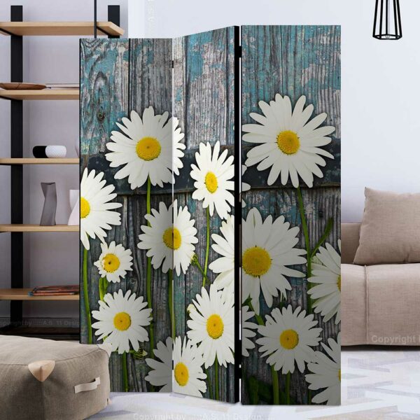 4Home Landhausstil Paravent mit Blumen Motiv 3 oder 5 Elemente