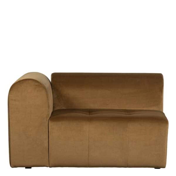 Basilicana Modulare Couch mit Armlehne links Samtbezug Honigfarben