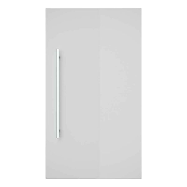 Möbel4Life Badezimmer Hängeschrank in Weiß Hochglanz Eiche hell 40 cm