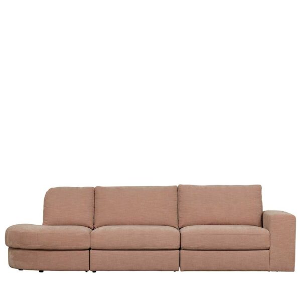 Basilicana Stoff Modulsofa Rosa in modernem Design drei Sitzplätzen