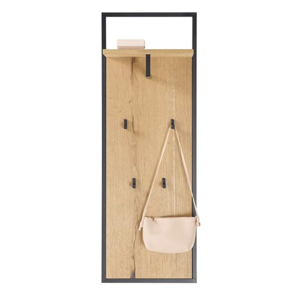 TopDesign Wandgarderobe in modernem Design 4 Kleiderhaken 1 Hutablage