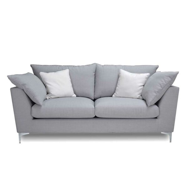 Rubin Möbel Wohnzimmer Sofa in Blaugrau und Weiß Nosagfederung