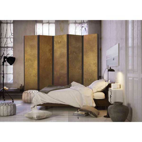 4Home Spanische Wand in Goldfarben 5 teilig