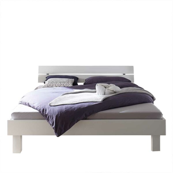 TopDesign Futonbett in Weiß Buche Massivholz