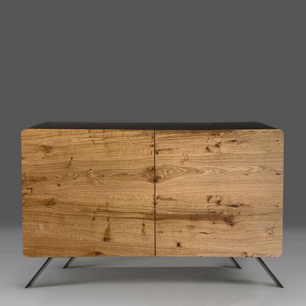 Basilicana Design Sideboard in Eichefarben Schwarz