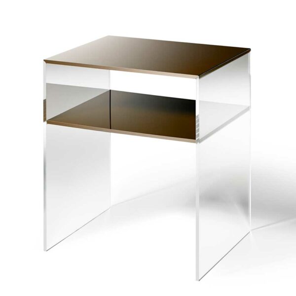 TopDesign Beistelltisch aus Acrylglas Braun