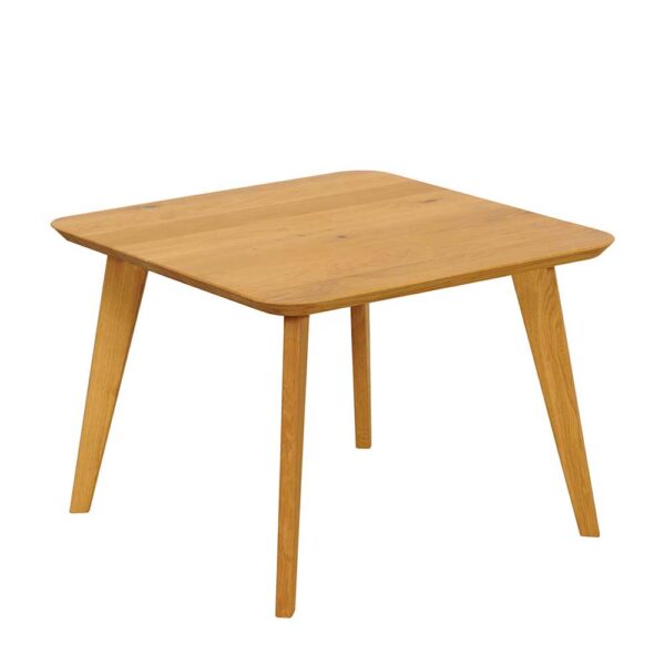 Basilicana Wohnzimmer Couchtisch aus Wildeiche Massivholz 65 cm breit