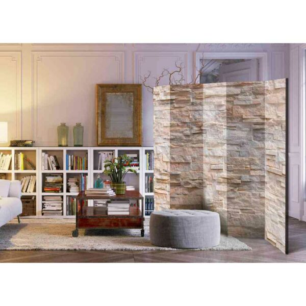 4Home Spanische Wand mit Mauer Motiv Beige