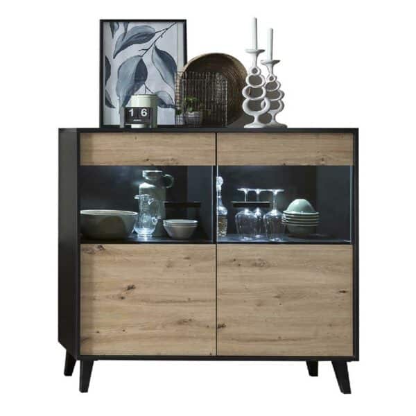 Natura Classico Esszimmer Highboard in Wildeichefarben 118 cm hoch