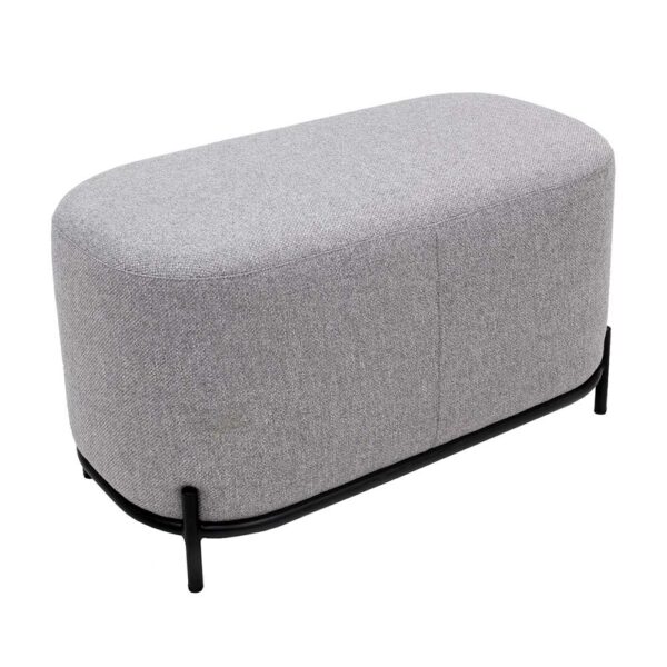 Doncosmo Sitzpouf in Grau Webstoff modern