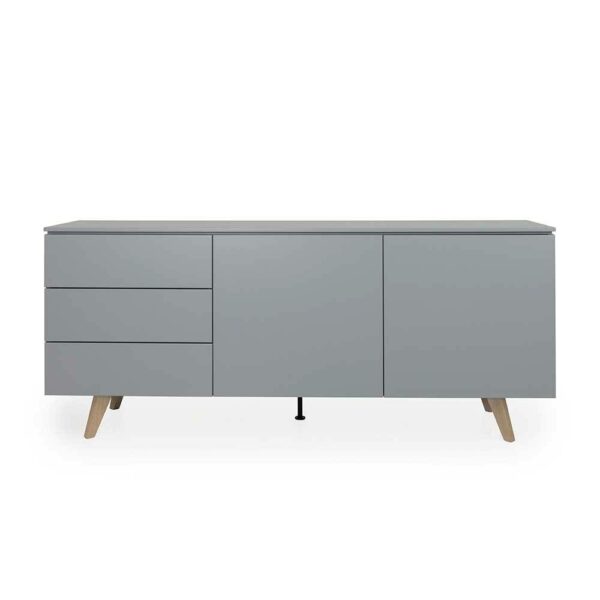 Doncosmo Schlafzimmer Sideboard in Grau und Eiche 180 cm breit