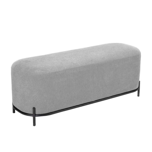 Doncosmo Couchhocker in Grau Webstoff modern