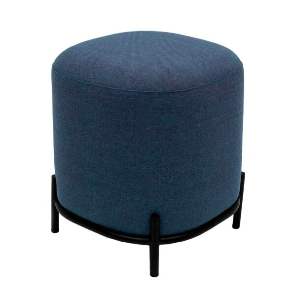 Doncosmo Webstoff Pouf in Blau modern