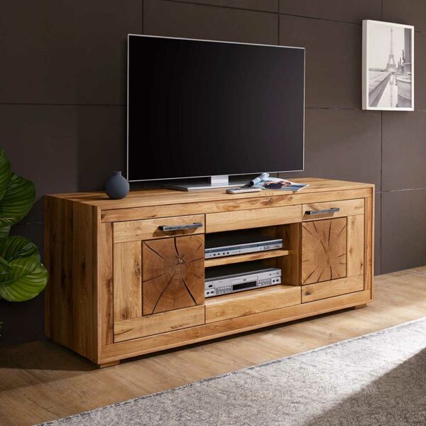 Basilicana TV Board aus Wildeiche Massivholz 150 cm breit