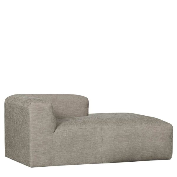 Basilicana Lounge Element links in Beigegrau Webstoff Modul Sofa Ecke