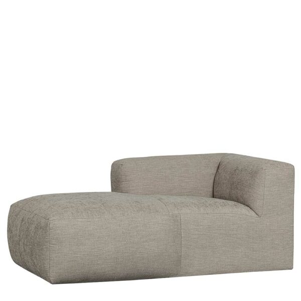 Basilicana Lounge Sofa Element rechts in Beigegrau Stoff Skandi Design