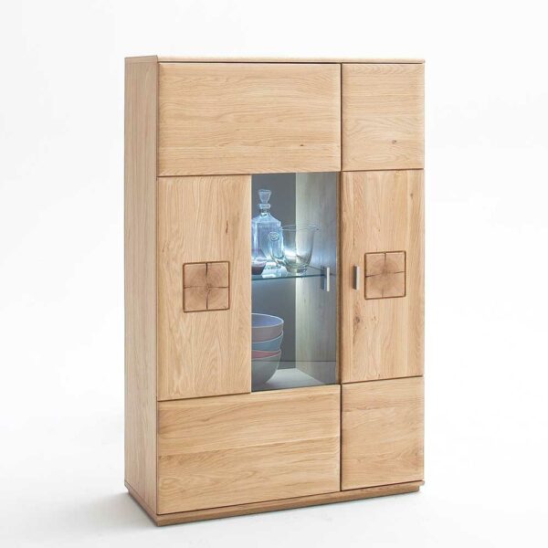 TopDesign Highboard aus Eiche Bianco Wohnzimmer