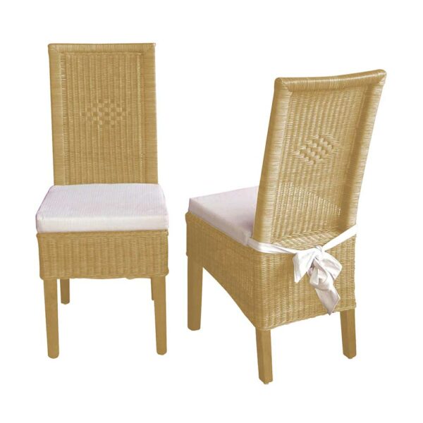 Möbel4Life Rattanstuhl Set in Beige Esszimmer (2er Set)