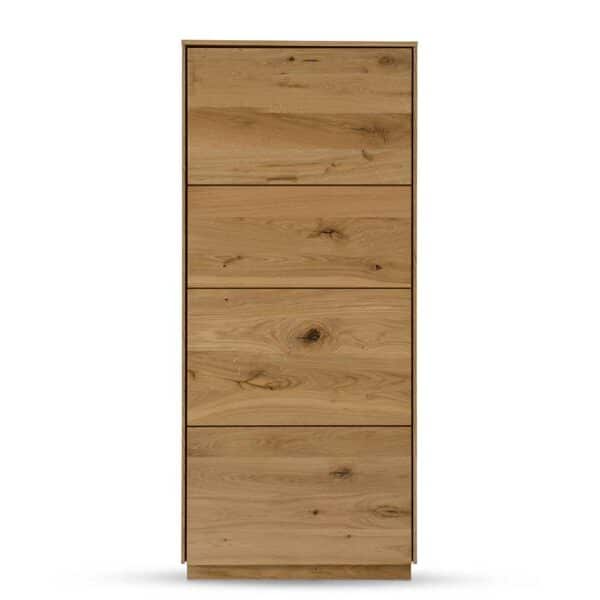 Möbel4Life Wildeiche massiv Highboard in modernem Design 145 cm hoch