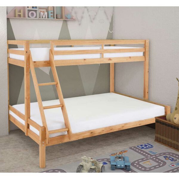 Möbel4Life Kinderzimmer Stockbett aus Kiefer Massivholz 142 cm hoch