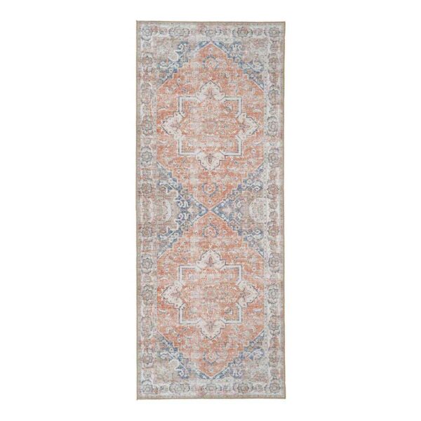 4Home Teppich Vintage in Blau und Orange orientalischen Muster