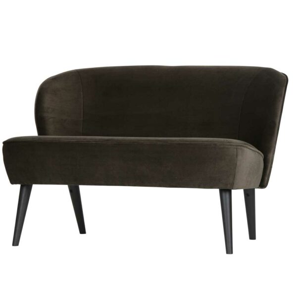 Basilicana Sofa in Dunkelgrün Used Optik Webstoff