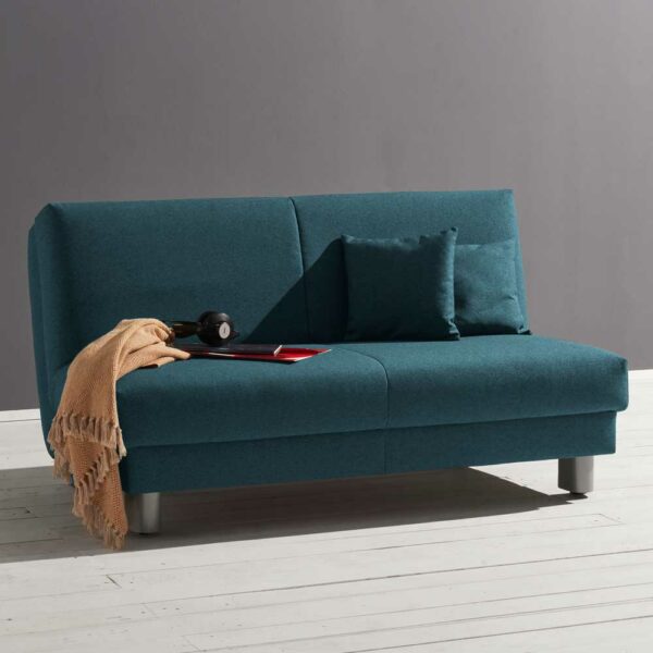 TopDesign Klappsofa in Petrol Schlaffunktion