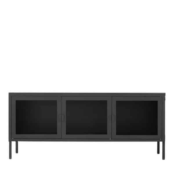 4Home Flachstrecke Wohnzimmer aus Metall schwarz 130x55 cm