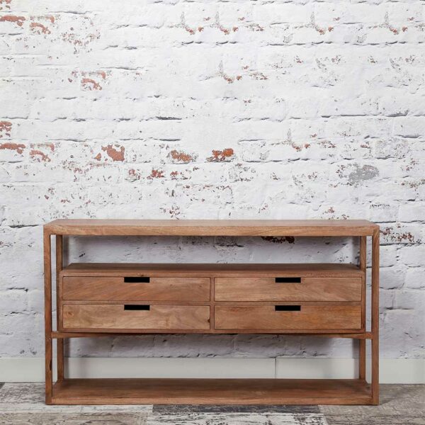 Rodario Landhaus Sideboard aus Mangobaum Massivholz 140 cm breit