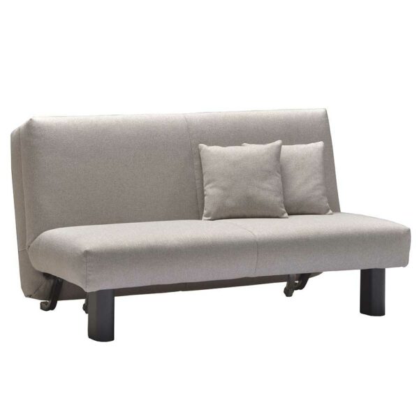 TopDesign Bettcouch in Hellgrau Stoff modern