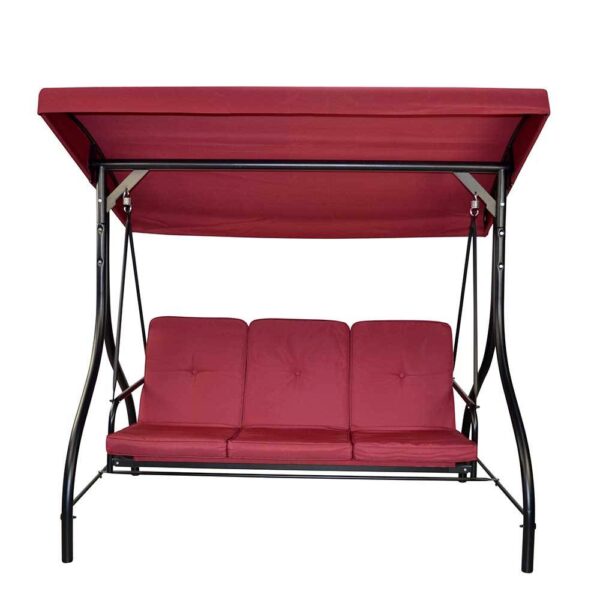 Möbel4Life Moderen Hollywoodschaukel in Rot und Schwarz 192 cm breit