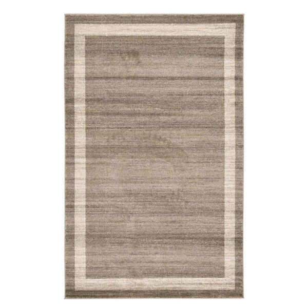 Doncosmo Pflegeleichter Teppich in Beige und Braun Kurzflor