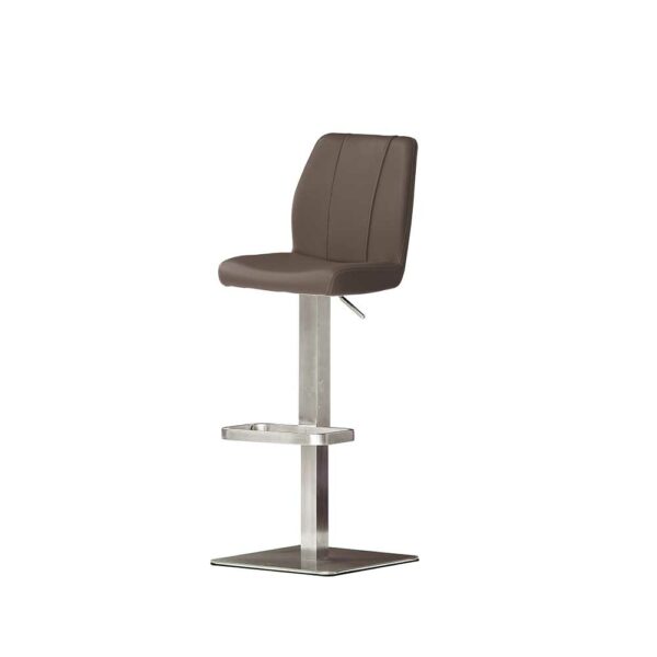 TopDesign Barhocker aus Echtleder Braun