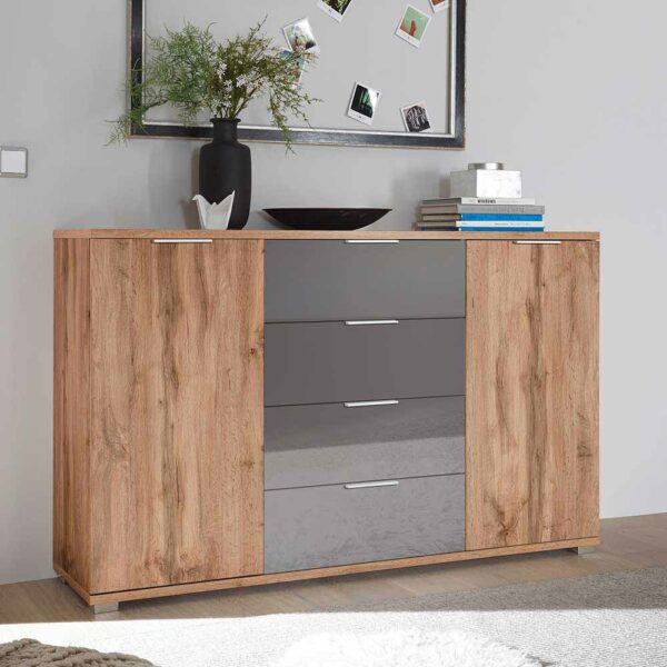 4Home Sideboard in Grau Wildeiche 150 cm