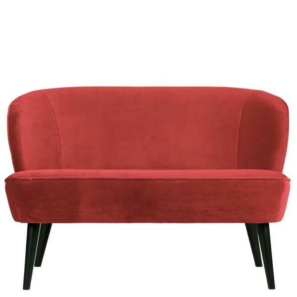 Basilicana Retro Sofa in Rot 110 cm breit